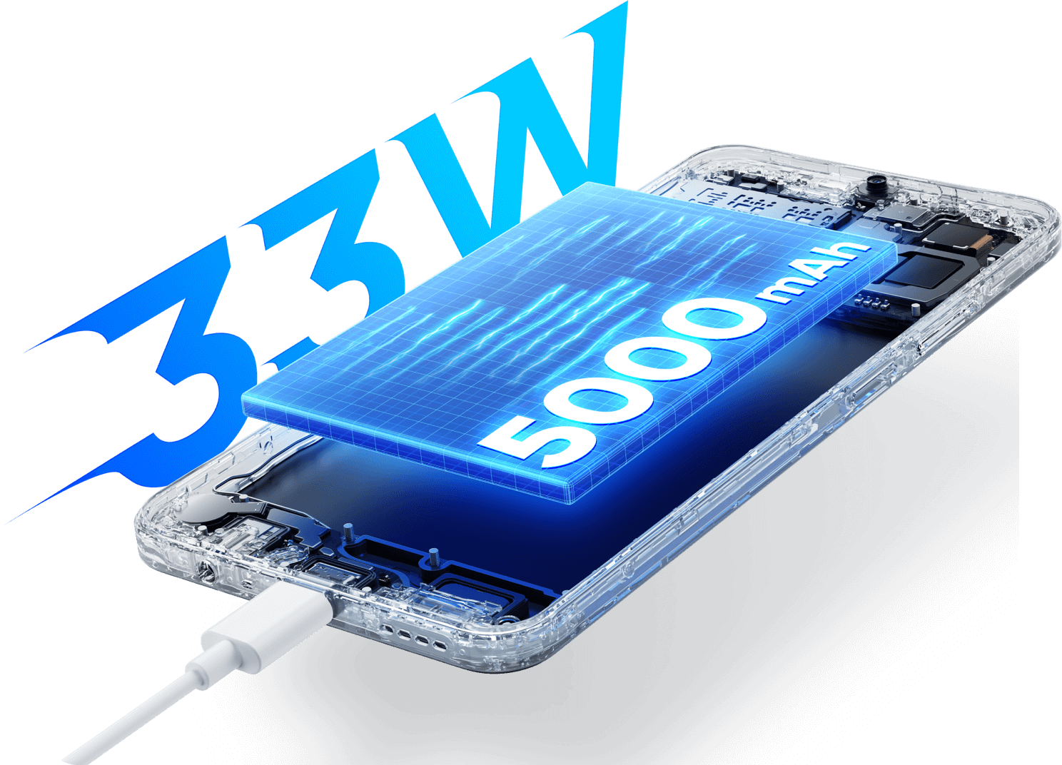 Realme-C53 Versão Global smartphone with 5000mAh battery and 33W fast charging.