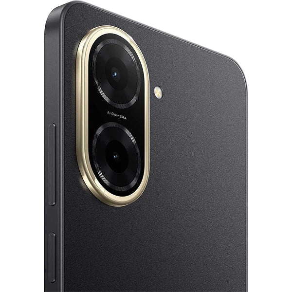 Smartphone Xiaomi Redmi A5 with dual cameras and sleek design.