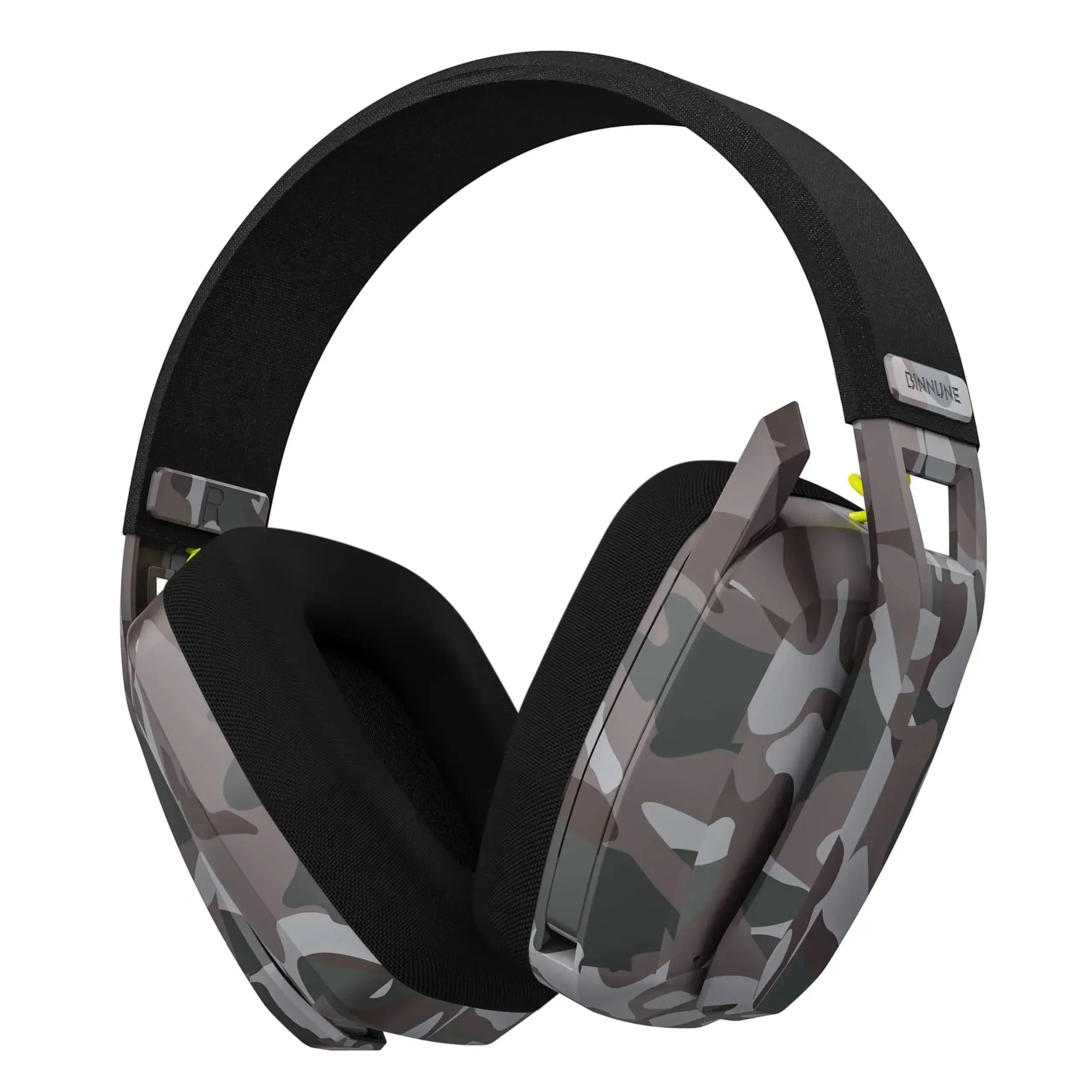 Headset Gamer NUBWO Pro in camo design with over-ear comfort and wireless connectivity.