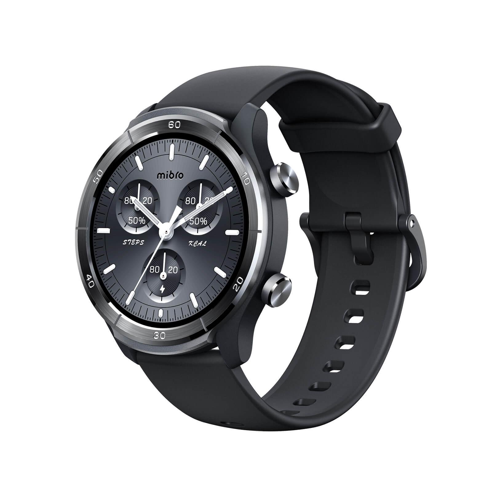 Mibro A3 smartwatch with HD display, GPS, BT calling, and 2ATM water resistance.