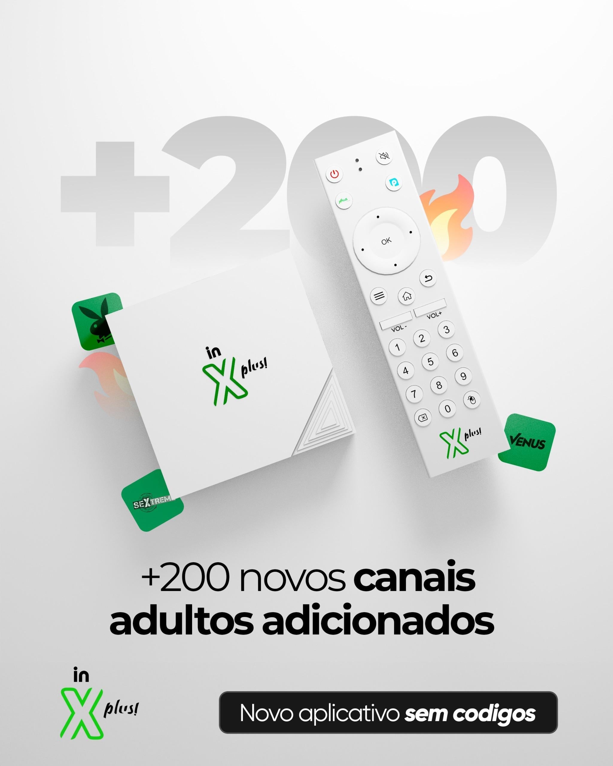 Receptor FTA In XPlus V3 with IPTV, 16GB eMMC, 2GB RAM, white, featuring over 200 new adult channels.