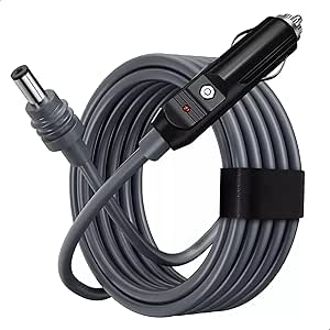 Cabo carregador veicular Starlink de 3 metros, 12V/24V, com conexão eficiente e cabo extra longo.
